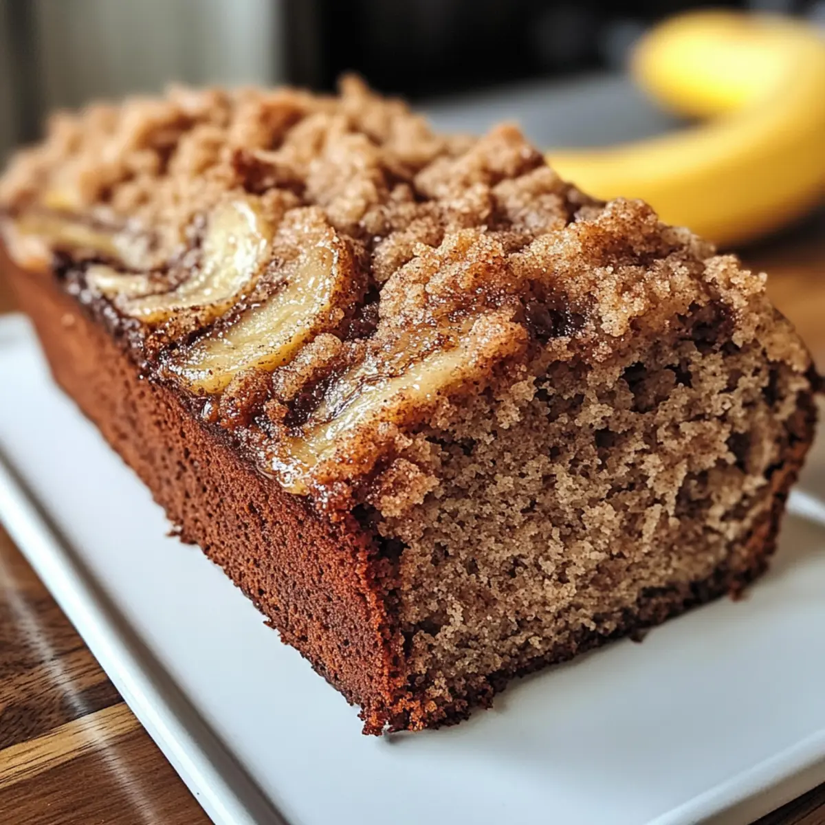 Veganes Zimt-Strudel-Bananenbrot mit Streuseln genießen